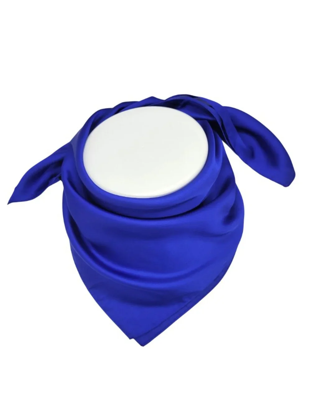 ❤️Elegant Luxurious Square Silky Satin Scarf Bandana light Blue Solid Soft Hijab